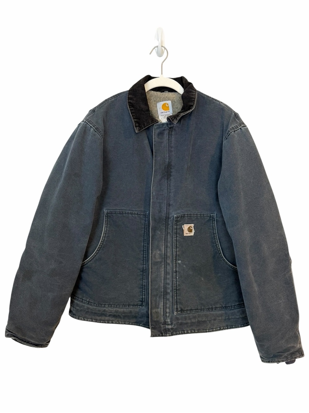 VTG Carhartt Detroit Jacket J164 PTL Sherpa Lined Petrol Size Men's M